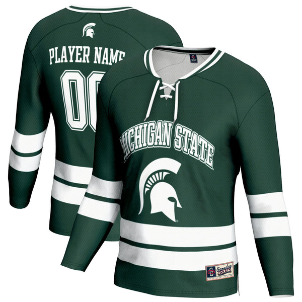 Michigan State Spartans NIL Pick-A-Player Ice Hockey Lightweight Fashion Jersey - Green