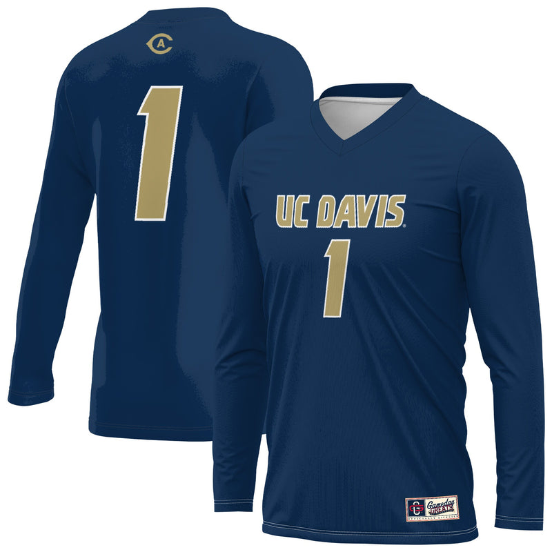 UC Davis Aggies Volleyball Jersey, Navy Sportswear Jersey Shirt, Lightweight Breathable Athletic Jersey, Casual Gift for Men, Style 204437199