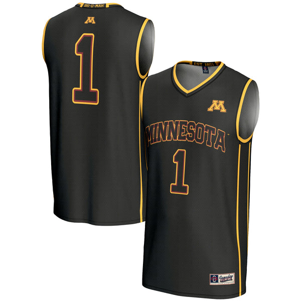 #1 Minnesota Golden Gophers Lightweight Basketball Jersey - Black