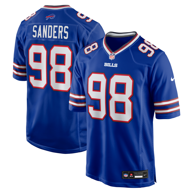 T.J. Sanders Buffalo Bills Football Jersey, Royal Game Sportswear Jersey Shirt, Lightweight Breathable Athletic Jersey, Casual Gift for Men