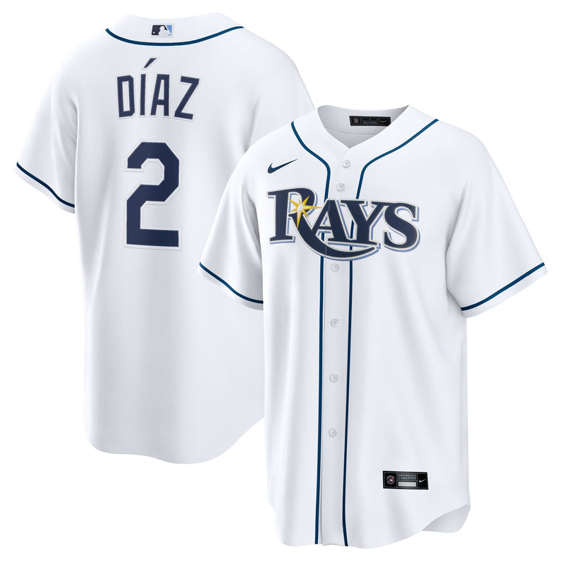 Yandy Díaz Tampa Bay Rays Baseball Jersey, White Replica Sportswear Jersey Shirt, Lightweight Breathable Athletic Jersey, Casual Gift for Men