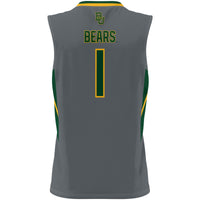 Baylor Bears Basketball Jersey, Gray Lightweight Sportswear Jersey Shirt, Sleeveless Athletic Tank Jersey, Casual Gift for Men