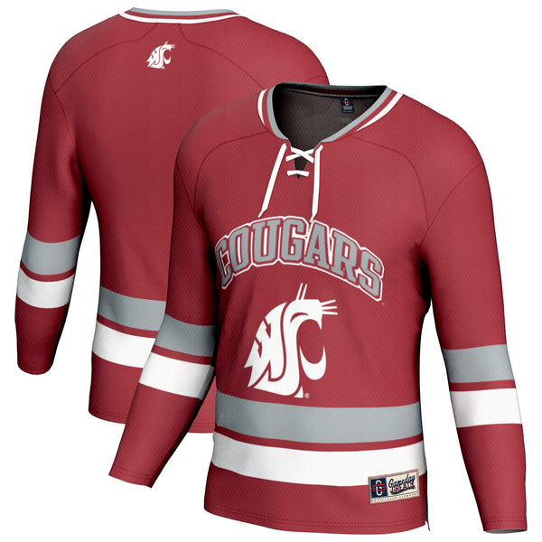 Washington State Cougars Spirit Hockey Jersey - Crimson