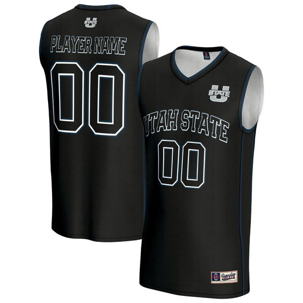 Utah State Aggies NIL Pick-A-Player Lightweight Basketball Jersey - Black