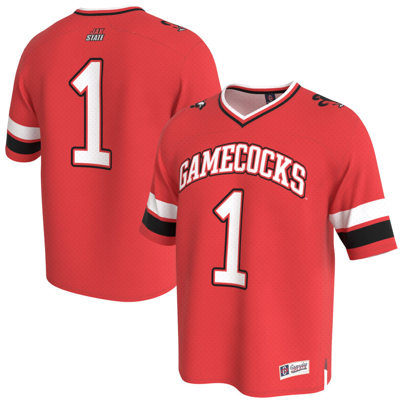 Jacksonville State Gamecocks Football Jersey, Red Fashion Sportswear Jersey Shirt, Lightweight Breathable Athletic Jersey, Casual Gift for Men