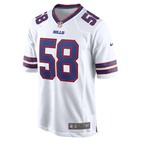 Matt Milano Buffalo Bills Football Jersey, White Game Away Sportswear Jersey Shirt, Lightweight Breathable Athletic Jersey, Casual Gift for Men