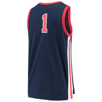 Ole Miss Rebels Basketball Jersey, Navy Replica Sportswear Jersey Shirt, Sleeveless Athletic Tank Jersey, Casual Gift for Men, Style 4104825