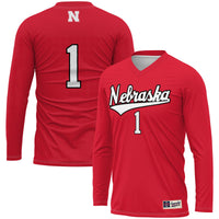 Nebraska Huskers Volleyball Jersey, Scarlet Lightweight Sportswear Jersey Shirt, Lightweight Breathable Athletic Jersey, Casual Gift for Men