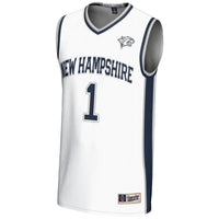 New Hampshire Wildcats Basketball Jersey, White Lightweight Sportswear Jersey Shirt, Sleeveless Athletic Tank Jersey, Casual Gift for Men