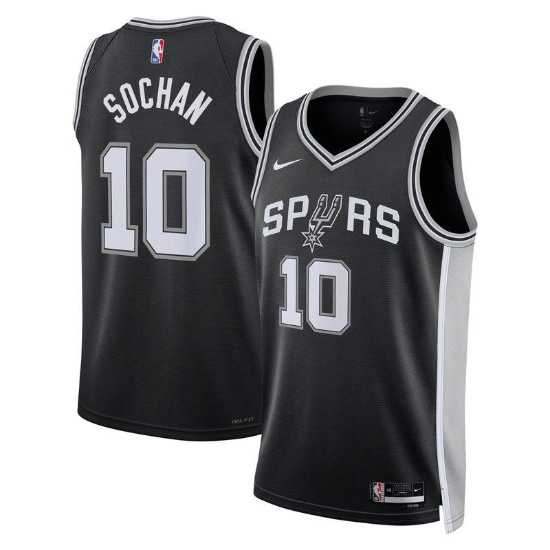 Jeremy Sochan San Antonio Spurs Basketball Jersey, Black Swingman Sportswear Jersey Shirt, Sleeveless Athletic Tank Jersey, Casual Gift for Men