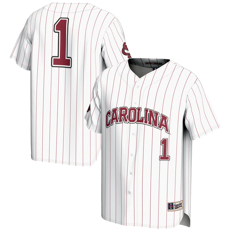 South Carolina Gamecocks Baseball Jersey, White Fashion Sportswear Jersey Shirt, Lightweight Breathable Athletic Jersey, Casual Gift for Men