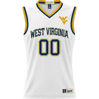 West Virginia Mountaineers Basketball Jersey, White Lightweight Sportswear Jersey Shirt, Sleeveless Athletic Tank Jersey, Casual Gift for Men