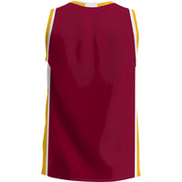 ULM Warhawks Basketball Jersey, Maroon Lightweight Sportswear Jersey Shirt, Sleeveless Athletic Tank Jersey, Casual Gift for Men