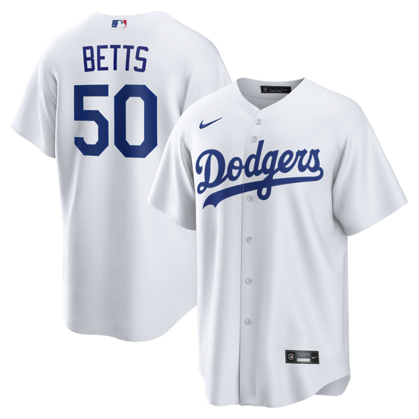 Los Angeles Dodgers Mookie Betts White Home Replica Jersey