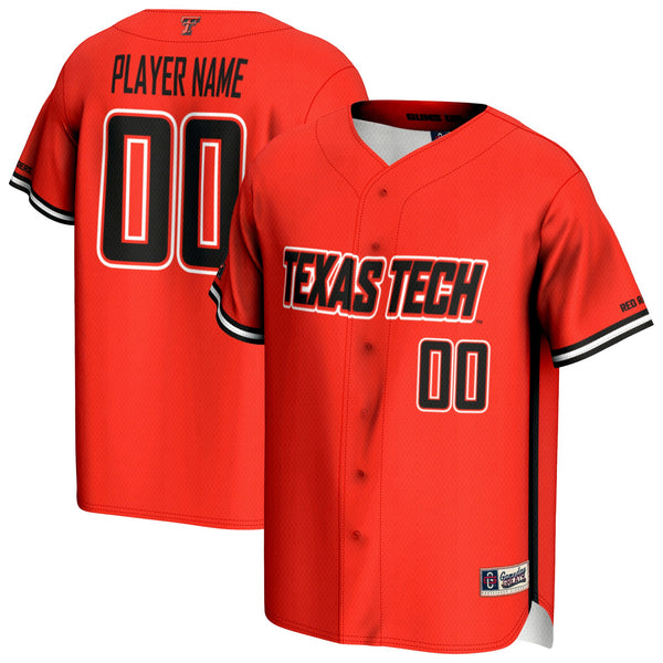 Texas Tech Red Raiders NIL Pick-A-Player Baseball Lightweight Jersey - Red