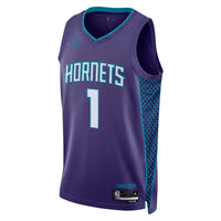 LaMelo Ball Charlotte Hornets Basketball Jersey, Purple Swingman Sportswear Jersey Shirt, Sleeveless Athletic Tank Jersey, Casual Gift for Men
