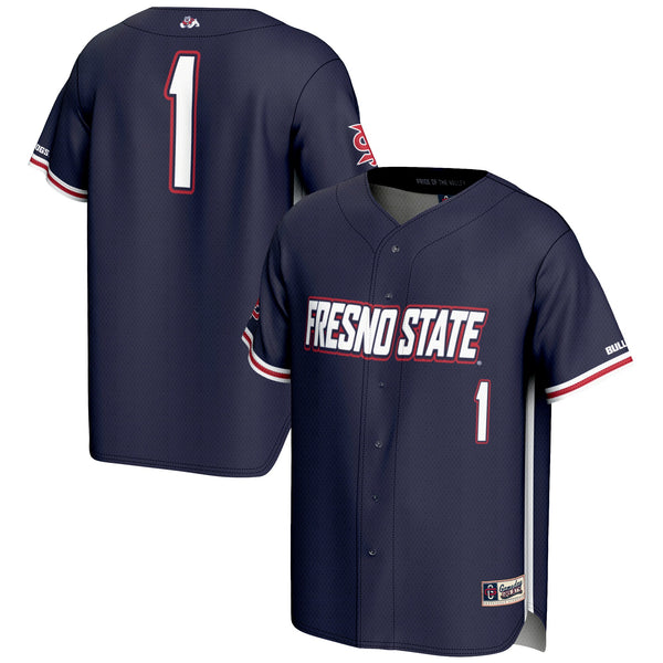 #1 Navy Fresno State Bulldogs Lightweight Baseball Jersey