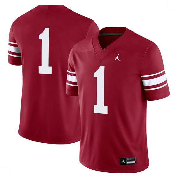 #1 Oklahoma Sooners Throwback Alternate Game Jersey - Crimson