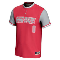 Ohio State Buckeyes Softball Jersey, Scarlet Lightweight Sportswear Jersey Shirt, Lightweight Breathable Athletic Jersey, Casual Gift for Men