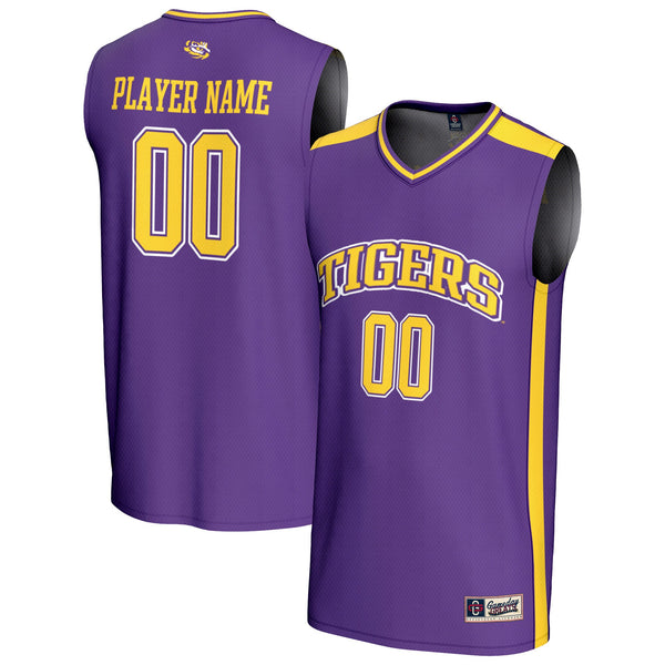 LSU Tigers NIL Pick-A-Player Lightweight Collegiate Basketball Fashion Jersey - Purple