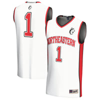 Northeastern Huskies Basketball Jersey, White Fashion Lightweight Sportswear Jersey Shirt, Sleeveless Athletic Tank Jersey, Casual Gift for Men