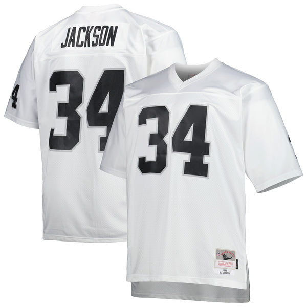 Las Vegas Raiders Bo Jackson White Big & Tall 1988 Retired Player Replica Jersey