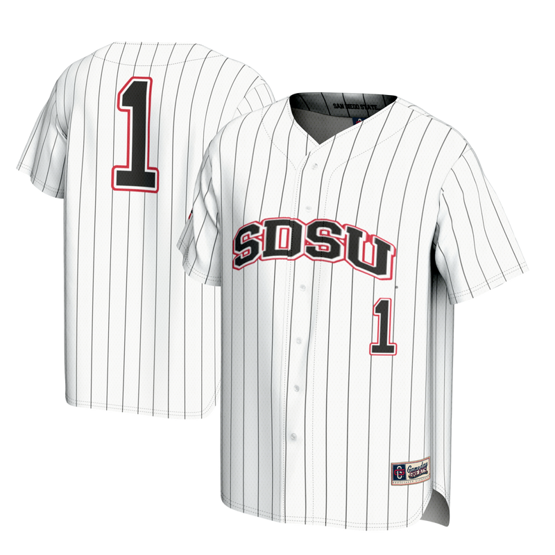 San Diego State Aztecs Baseball Jersey, White Fashion Sportswear Jersey Shirt, Lightweight Breathable Athletic Jersey, Casual Gift for Men