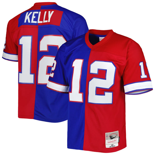 Buffalo Bills Jim Kelly Royal/Red 1990 Split Legacy Replica Jersey