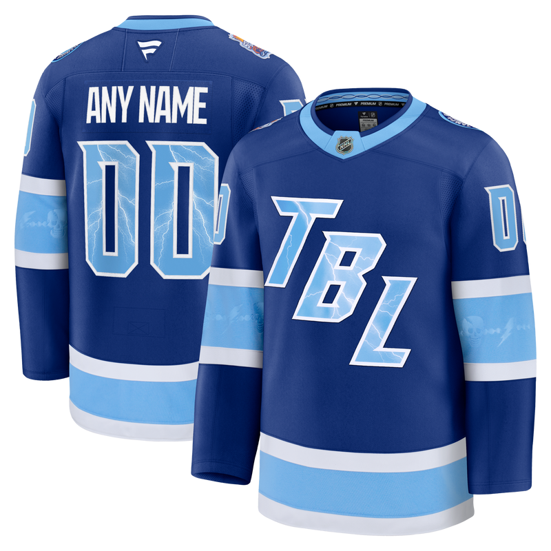 Tampa Bay Lightning Hockey Jersey, Blue Premium Sportswear Jersey Shirt, Long Sleeve Hockey Sweater Jersey, Casual Gift for Men