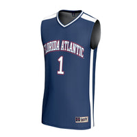Florida Atlantic Owls Basketball Jersey, Navy Lightweight Sportswear Jersey Shirt, Sleeveless Athletic Tank Jersey, Casual Gift for Men