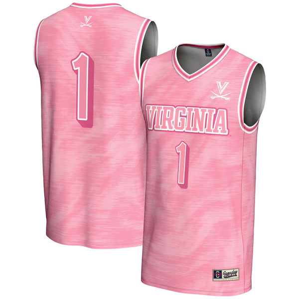 #1 Virginia Cavaliers Lightweight Basketball Jersey - Pink