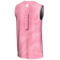 Cornell Big Red Basketball Jersey, Pink Fashion Lightweight Sportswear Jersey Shirt, Sleeveless Athletic Tank Jersey, Casual Gift for Men