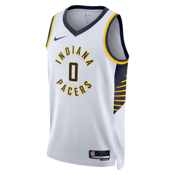 Indiana Pacers Association Edition Swingman Jersey - White - Tyrese Haliburton