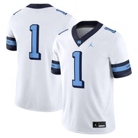 North Carolina Tar Heels Football Jersey, White Game Sportswear Jersey Shirt, Lightweight Breathable Athletic Jersey, Casual Gift for Men