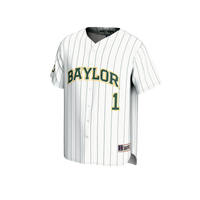 Baylor Bears Baseball Jersey, White Fashion Lightweight Sportswear Jersey Shirt, Lightweight Breathable Athletic Jersey, Casual Gift for Men