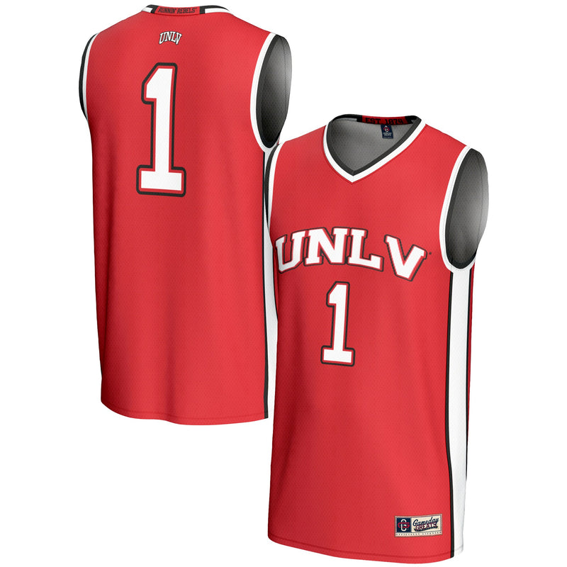 UNLV Rebels Basketball Jersey, Scarlet Lightweight Sportswear Jersey Shirt, Sleeveless Athletic Tank Jersey, Casual Gift for Men