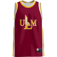 ULM Warhawks Basketball Jersey, Maroon Lightweight Sportswear Jersey Shirt, Sleeveless Athletic Tank Jersey, Casual Gift for Men