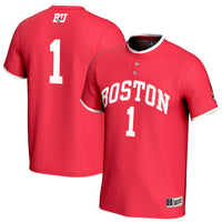 Boston University Softball Jersey, Scarlet Fashion Sportswear Jersey Shirt, Lightweight Breathable Athletic Jersey, Casual Gift for Men