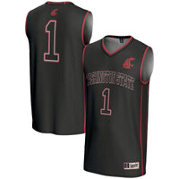 Washington State Cougars Basketball Jersey, Black Lightweight Sportswear Jersey Shirt, Sleeveless Athletic Tank Jersey, Casual Gift for Men