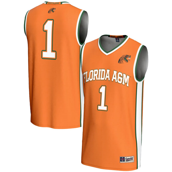 #1 Florida A&M Rattlers Lightweight Basketball Jersey - Orange