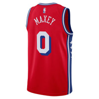 Tyrese Maxey Philadelphia 76ers Basketball Jersey, Red Swingman Sportswear Jersey Shirt, Sleeveless Athletic Tank Jersey, Casual Gift for Men