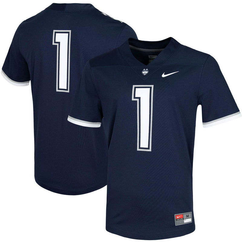 UConn Huskies Football Jersey, Navy Game Sportswear Jersey Shirt, Lightweight Breathable Athletic Jersey, Casual Gift for Men, Style 3587272