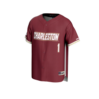 Charleston Cougars Baseball Jersey, Maroon Sportswear Jersey Shirt, Lightweight Breathable Athletic Jersey, Casual Gift for Men, Style 201241516