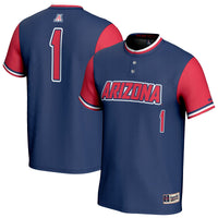 Arizona Wildcats Softball Jersey, Navy Fashion Lightweight Sportswear Jersey Shirt, Lightweight Breathable Athletic Jersey, Casual Gift for Men