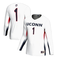 UConn Huskies Volleyball Jersey, White Sportswear Jersey Shirt, Lightweight Breathable Athletic Jersey, Casual Gift for Men, Style 200461747