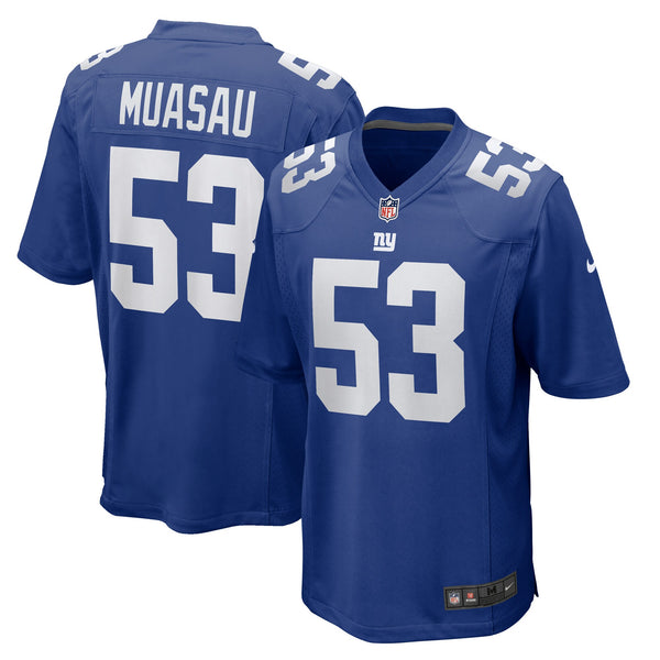 New York Giants Darius Muasau Royal Team Game Jersey