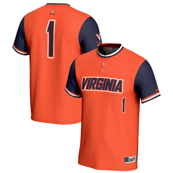 #1 Virginia Cavaliers Lightweight Softball Jersey - Orange