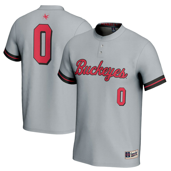 #0 Ohio State Buckeyes Softball Lightweight Fashion Jersey - Gray
