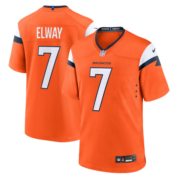 Denver Broncos John Elway Orange Team Retired Player Game Jersey