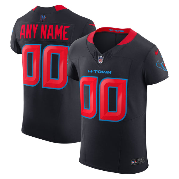 Houston Texans Navy Alternate Elite Custom Jersey